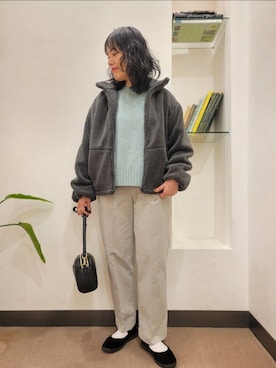 「URBAN RESEARCH DOORS WOMENS」｜「アイテム（ジャケット/アウター）」を使った、浪口　絵美さん（レディース・164cm）の冬コーディネート