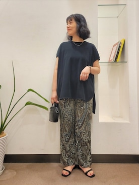 「EKAL（エカル）のアイテム」を使った、浪口　絵美さん（レディース・164cm）の夏コーディネート