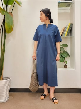 「ペーパーバッグ」｜「アイテム（ワンピース/ドレス）」を使った、emiinamiiさん（レディース・164cm）の春コーディネート
