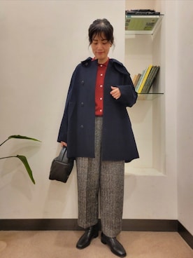 「かぐれ」｜「アイテム（その他アウター）」を使った、浪口　絵美さん（レディース・164cm）の冬コーディネート