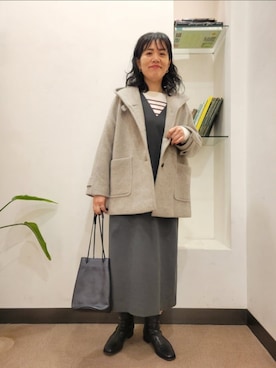 「アーバンリサーチドアーズ」｜「アイテム（ワンピース/ドレス）」を使った、浪口　絵美さん（レディース・164cm）の秋コーディネート