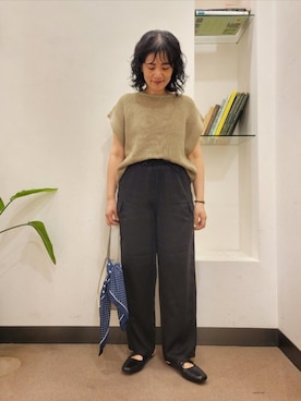「アイテム（バンダナ/スカーフ）」を使った、浪口　絵美さん（レディース・164cm）の夏コーディネート