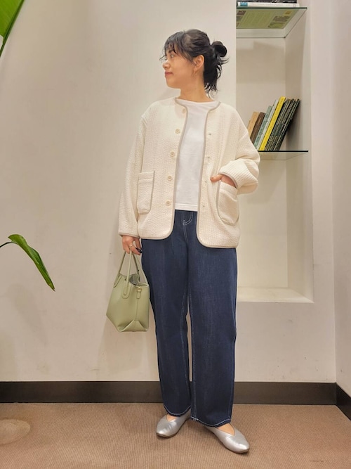 ソフトツイストデニムインタックパンツ　白　サイズ2 URBAN RESEARCH DOORS｜FORK&SPOON ソフトツイストデニム
