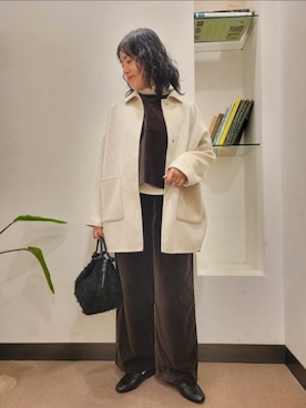 「アイテム（その他アウター）」を使った、浪口　絵美さん（レディース・164cm）の秋コーディネート