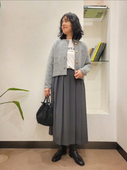 ノーカラーニットカーディガン（カーディガン/ボレロ）｜URBAN