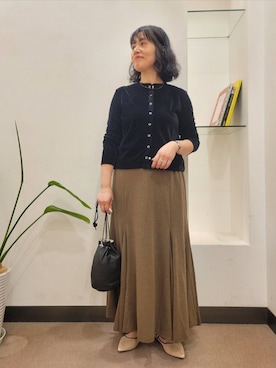 「アイテム（バレエシューズ、ベージュ系）」を使った、浪口　絵美さん（レディース・164cm）の夏コーディネート