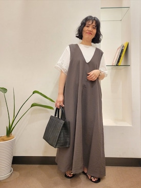 「FORK&SPOON（フォークアンドスプーン）のアイテム」を使った、浪口　絵美さん（レディース・164cm）の夏コーディネート