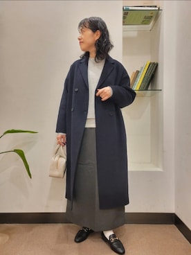 「FORK&SPOON（フォークアンドスプーン）のFORK&SPOON　ラナテックイージースカート（スカート）」を使った、浪口　絵美さん（レディース・164cm）の秋コーディネート