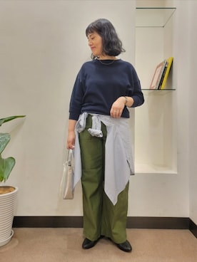 「URBAN RESEARCH DOORS（アーバンリサーチドアーズ）のアイテム（Tシャツ/カットソー）」を使った、浪口　絵美さん（レディース・164cm）の秋コーディネート