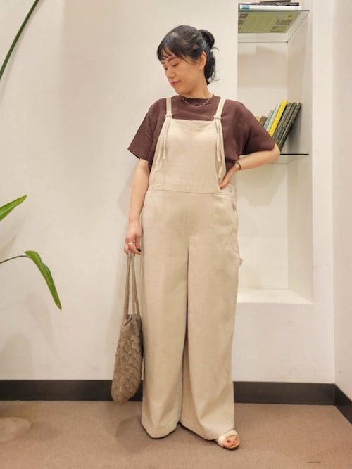 アーバンリサーチドアーズ ベージュ コットンサロペット オーバーオール URBAN RESEARCH DOORS（アーバンリサーチドアーズ）の