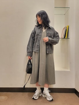 メランジBACKタックフレアジャンスカを使った人気ファッション