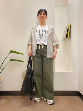 「URBAN RESEARCH DOORS（アーバンリサーチドアーズ）のアイテム（キャップ）」を使った、浪口　絵美さん（レディース・164cm）の春コーディネート