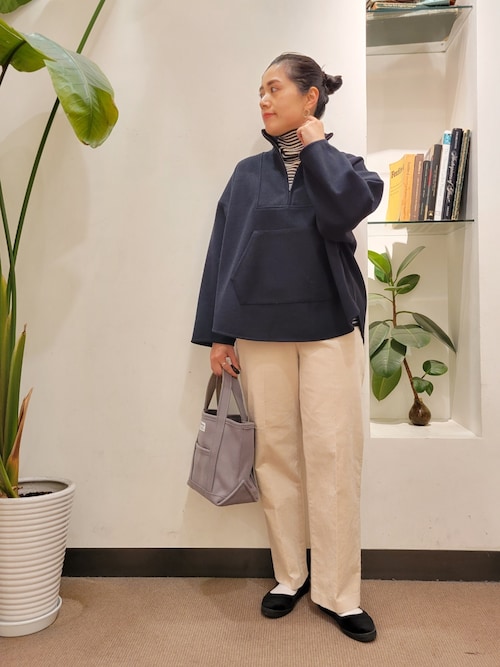 セール】『セットアップ対応』 メルトンライクハーフジッププル セール】『セットアップ対応』 メルトンライクハーフジッププル