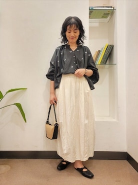 「MARCO BIANCHINI（マルコビアンチーニ）のアイテム」を使った、浪口　絵美さん（レディース・164cm）の夏コーディネート