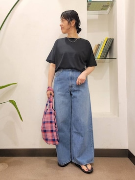 「TAW&TOE（トーアンドトー）のアイテム」を使った、浪口　絵美さん（レディース・164cm）の夏コーディネート