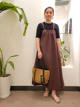 【美品✨】かぐれ　ギャザーオールインワン　アーバンリサーチドアーズ　2023年 セール】 リネンMIXコンビネゾン （サロペット・オールインワン