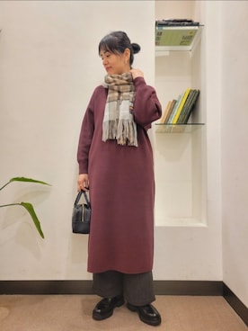 「アーバンリサーチドアーズ」｜「アイテム（ワンピース/ドレス）」を使った、浪口　絵美さん（レディース・164cm）の冬コーディネート