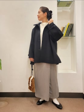 「かぐれ（カグレ）のアイテム（その他アウター）」を使った、浪口　絵美さん（レディース・164cm）の秋コーディネート