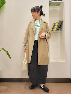 「ここでしか手に入らない別注アイテム」｜「アイテム（その他アウター）」を使った、emiinamiiさん（レディース・164cm）の春コーディネート