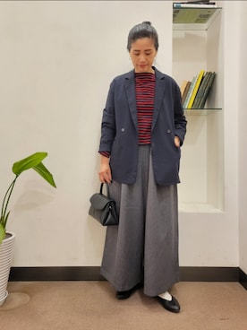 「orcival」｜「アイテム（その他アウター）」を使った、emiinamiiさん（レディース・164cm）の秋コーディネート