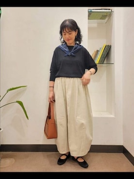 「アイテム（財布/小物）」を使った、浪口　絵美さん（レディース・164cm）の夏コーディネート