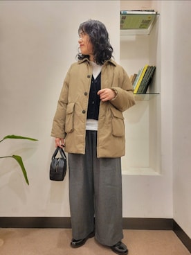 「HARUTA（ハルタ）の『別注』HARUTA×DOORS　キルトローファー（ローファー）」を使った、浪口　絵美さん（レディース・164cm）の秋コーディネート