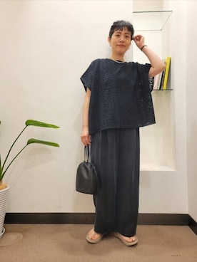 「かぐれ（カグレ）のアイテム」を使った、浪口　絵美さん（レディース・164cm）の春コーディネート