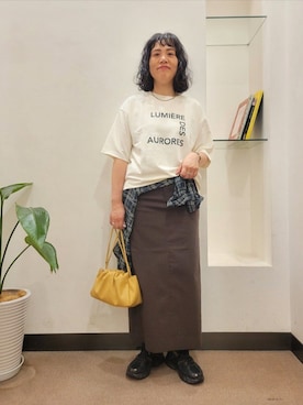 「FORK&SPOON（フォークアンドスプーン）のアイテム（シャツ/ブラウス）」を使った、浪口　絵美さん（レディース・164cm）の秋コーディネート