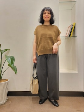 「URBAN RESEARCH DOORS（アーバンリサーチドアーズ）のアイテム（トートバッグ）」を使った、浪口　絵美さん（レディース・164cm）の秋コーディネート