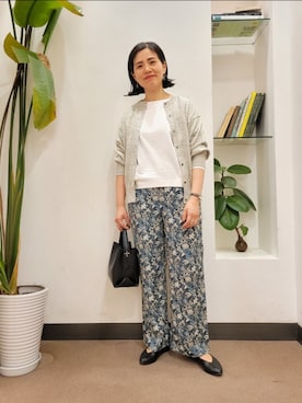 C5291 リネンカーディガンコーデ リネンカーディガン」の人気ファッションコーディネート - WEAR
