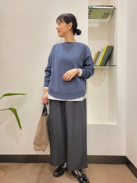 「HARUTA（ハルタ）の『別注』HARUTA×DOORS　キルトローファー（ローファー）」を使った、浪口　絵美さん（レディース・164cm）の秋コーディネート