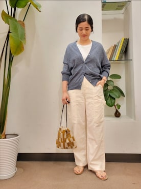 「ペインターパンツ」｜「アイテム（サンダル）」を使った、emiinamiiさん（レディース・164cm）の夏コーディネート