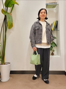「Lee（リー）のアイテム（ジャケット/アウター）」を使った、emiinamiiさん（レディース・164cm）の冬コーディネート
