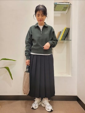 「アイテム（トートバッグ）」を使った、浪口　絵美さん（レディース・164cm）の秋コーディネート