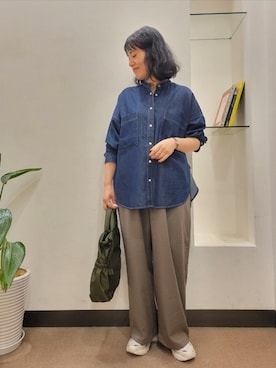 「asics」｜浪口　絵美さん（レディース・164cm）の秋コーディネート