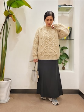 別注』KHWOPA×DOORS cable pulloverを使った人気ファッション