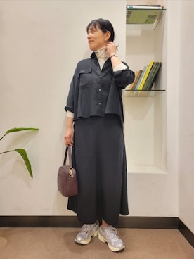 「かぐれ（カグレ）のウールハイゲージタートルネック（ニット/セーター）」を使った、浪口　絵美さん（レディース・164cm）の秋コーディネート