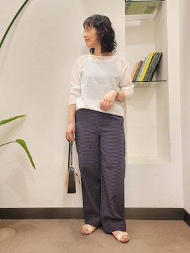 「MARCO BIANCHINI（マルコビアンチーニ）のアイテム」を使った、emiinamiiさん（レディース・164cm）の夏コーディネート