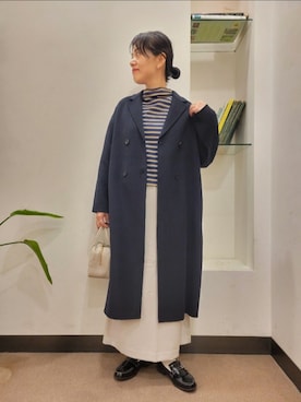 「HARUTA（ハルタ）の『別注』HARUTA×DOORS　キルトローファー（ローファー）」を使った、浪口　絵美さん（レディース・164cm）の秋コーディネート