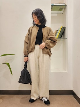 「adidas（アディダス）のadidas　TOKYO W（スニーカー）」を使った、浪口　絵美さん（レディース・164cm）の秋コーディネート