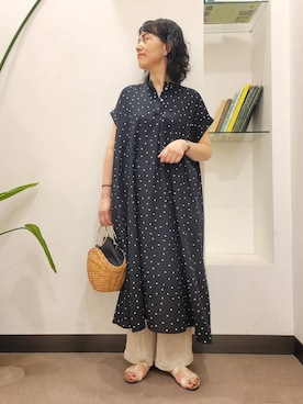 「COTTO（コトゥー）のアイテム」を使った、浪口　絵美さん（レディース・164cm）の夏コーディネート