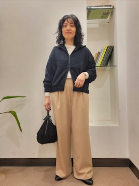 「POMTATA（ポンタタ）のPOMTATA　OTIS envan tote S（ハンドバッグ）」を使った、浪口　絵美さん（レディース・164cm）の秋コーディネート