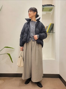 「URBAN RESEARCH DOORS WOMENS」｜「アイテム（ブーツ）」を使った、浪口　絵美さん（レディース・164cm）の冬コーディネート