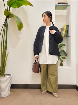 「キルトジャケット」｜「アイテム（その他アウター）」を使った、emiinamiiさん（レディース・164cm）の秋コーディネート