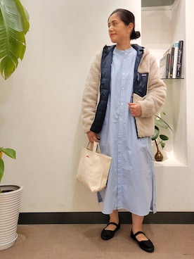 「patagonia」｜「アイテム（ワンピース/ドレス）」を使った、emiinamiiさん（レディース・164cm）の秋コーディネート
