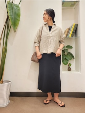 「MARCO BIANCHINI（マルコビアンチーニ）のアイテム」を使った、emiinamiiさん（レディース・164cm）の夏コーディネート