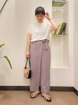 「MARCO BIANCHINI（マルコビアンチーニ）のアイテム」を使った、emiinamiiさん（レディース・164cm）の夏コーディネート