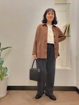 「URBAN RESEARCH DOORS(アーバンリサーチドアーズ)のアイテム(テーラードジャケット)」を使った、浪口 絵美さん(レディース・164cm)の秋コーディネート