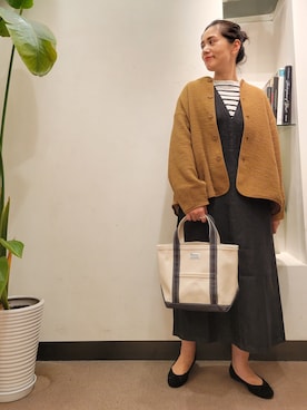 「キルトジャケット」｜「アイテム（ワンピース/ドレス）」を使った、emiinamiiさん（レディース・164cm）の秋コーディネート