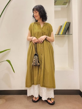 「TAW&TOE（トーアンドトー）のアイテム」を使った、浪口　絵美さん（レディース・164cm）の夏コーディネート